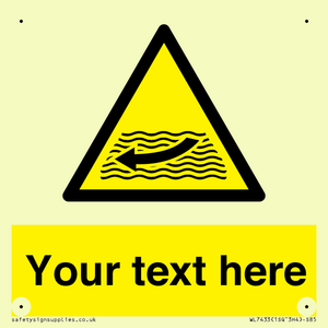 Custom Warning strong river flows